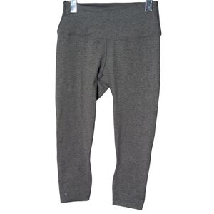 Nobull High-Rise Plush Heather Tight Crop Activewear Legging 21" Size Sm Grey